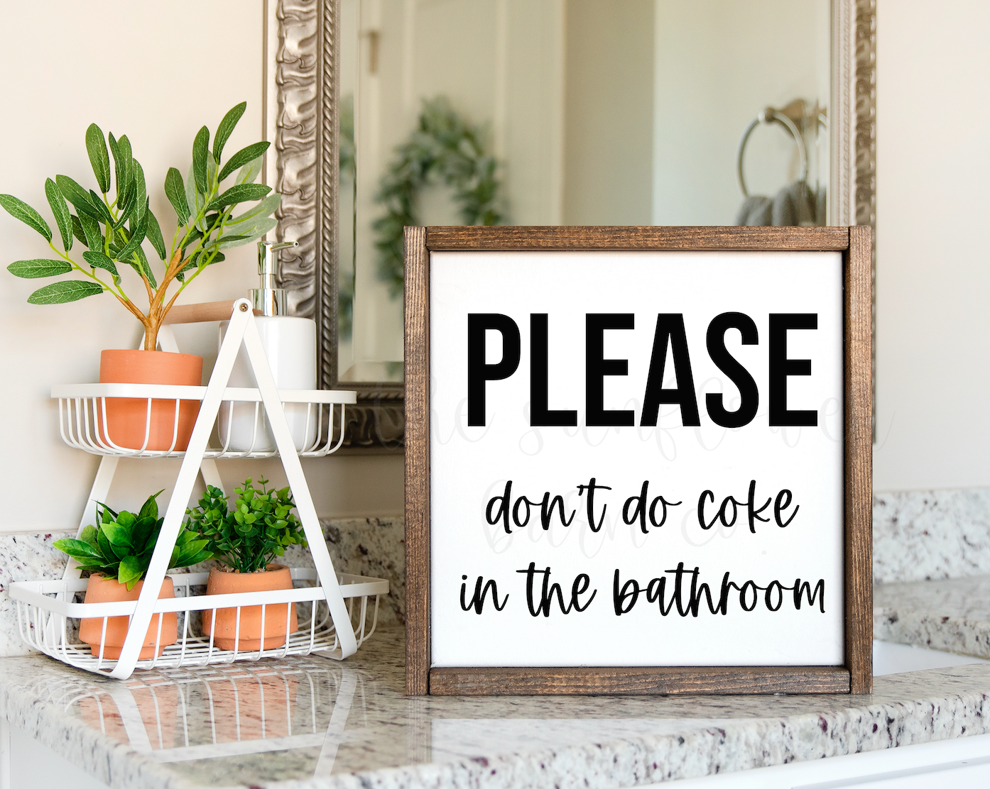 Coke in the Bathroom Sign